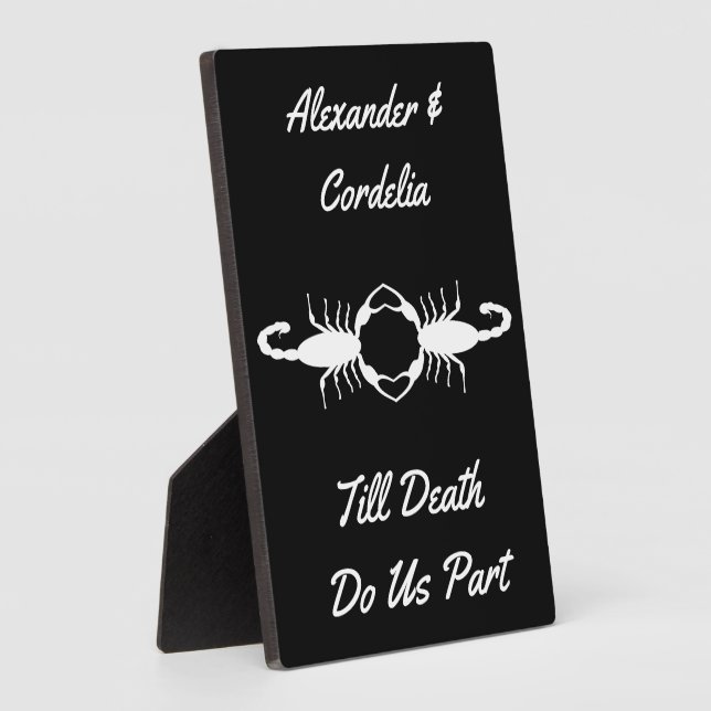 Gothic White Wedding Scorpions Custom Fotoplatte (Seite)