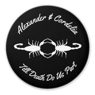 Gothic White Wedding Scorpions Custom Keramikknauf