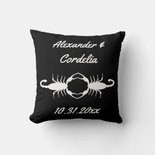 Gothic White Wedding Scorpions Custom Kissen