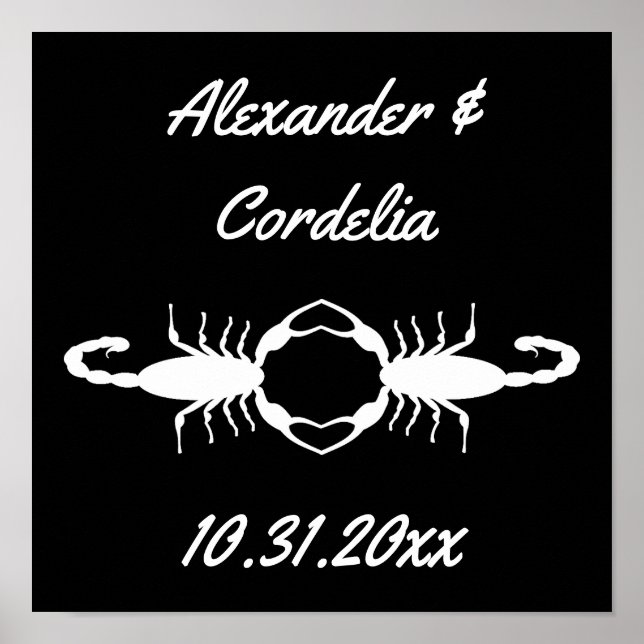 Gothic White Wedding Scorpions Custom Poster (Vorne)