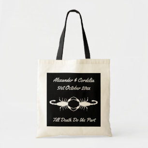 Gothic White Wedding Scorpions Custom Tragetasche