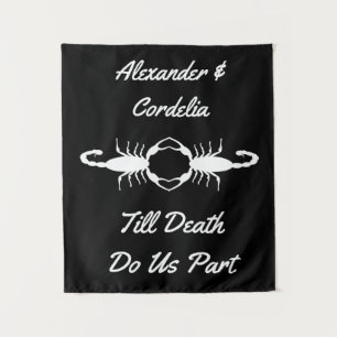 Gothic White Wedding Scorpions Custom Wandteppich