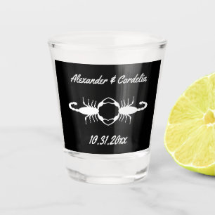 Gothic White Wedding Skorpione Custom Schnapsglas