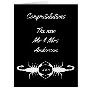 Gothic White Wedding Skorpions Custom Mit Monogram