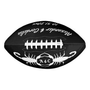 Gothic White Wedding Skorpions Custom Mit Monogram Football
