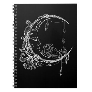 Gothic Wicca Crescent Goth Moon Notizblock