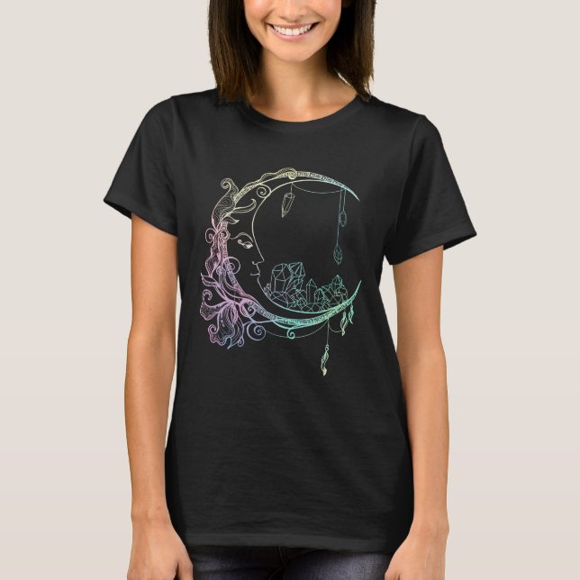 Gothic Wicca Crescent Pastel Goth Moon T-Shirt (Vorderseite)