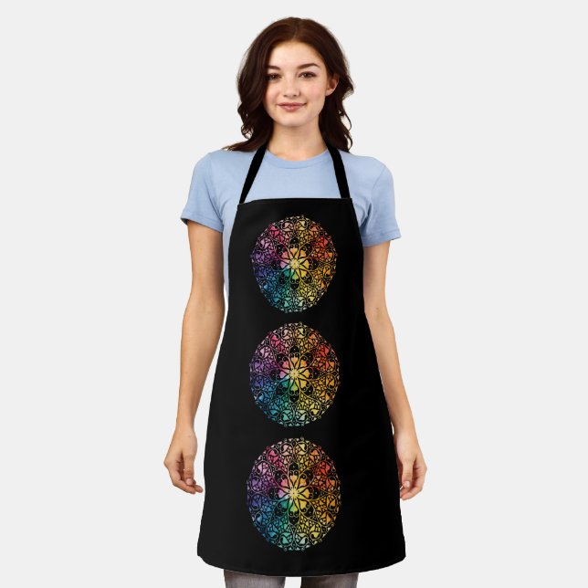 Gothic Window Rainbow Pride Schürze (Getragen)