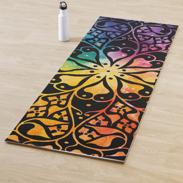 Gothic Window Rainbow Pride Yogamatte (Beispiel)