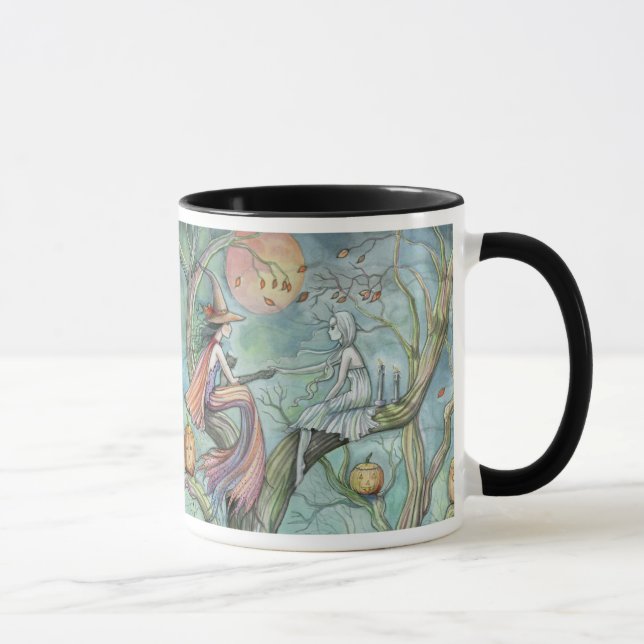 Gothic Witch Ghost Halloween-Tasse Tasse (Rechts)