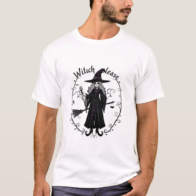 Gothic "Witch Please" T-Shirt (Vorderseite)