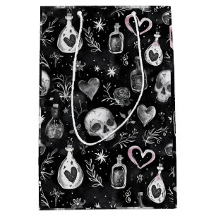 Gothic Witchcraft Liebe Potion Schädelherzen Mittlere Geschenktüte
