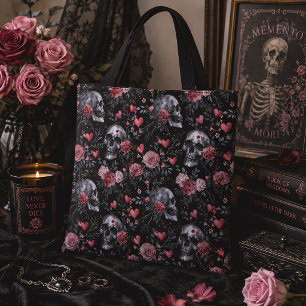 Gothic Witchcraft Skulls mit Rose Tasche