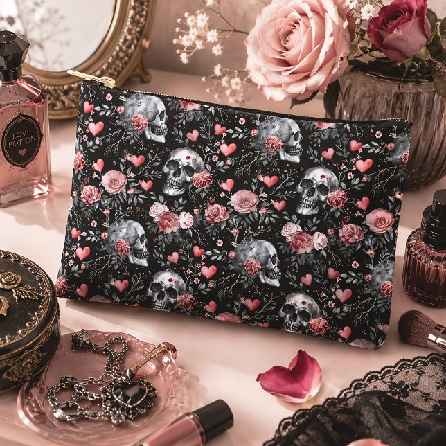 Gothic Witchcraft Skulls mit Rose Zubehörtasche (Von Creator hochgeladen)
