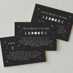 Gothic Witchy Brautparty Rezept Anfrage  Begleitkarte