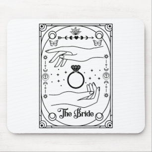Gothic Witchy Bride Coven Tarot Halloween Bachelor Mousepad