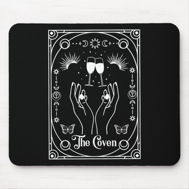 Gothic Witchy Coven Bride Tarot Halloween Bachelor Mousepad (Vorne)