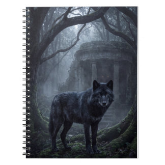 Gothic Wolf Dark Forest Kunstprint Notizblock