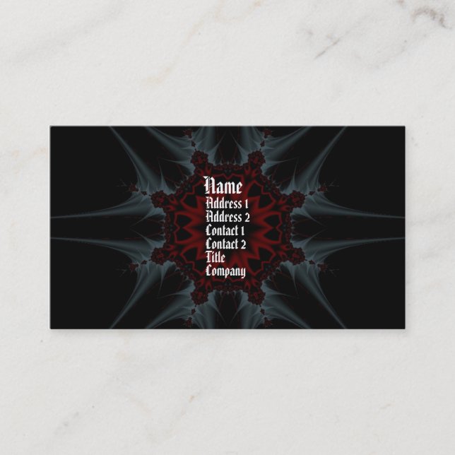 Gothica Fraktal Fantasy Visitenkarte (Vorderseite)