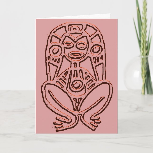GothicChicz Caguana Petroglyphe Gruß-Karte Karte (Vorderseite)