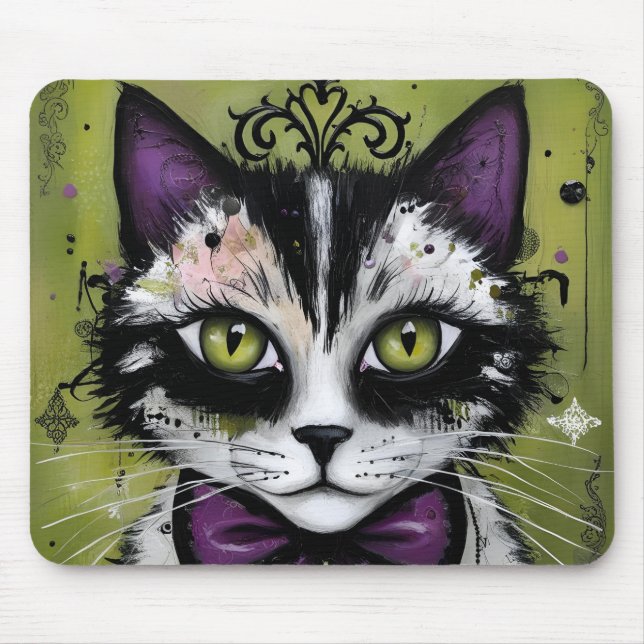 Gothik-Katze Mousepad (Vorne)