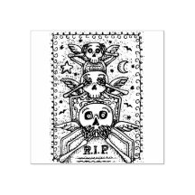 GOTHIK SEHEN KEINE BEWEISE, FRIEDHOF SKELETON RUBB