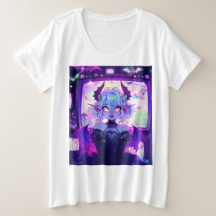 Gothique Cyberpunk Demon Imaginaire Anime Girl