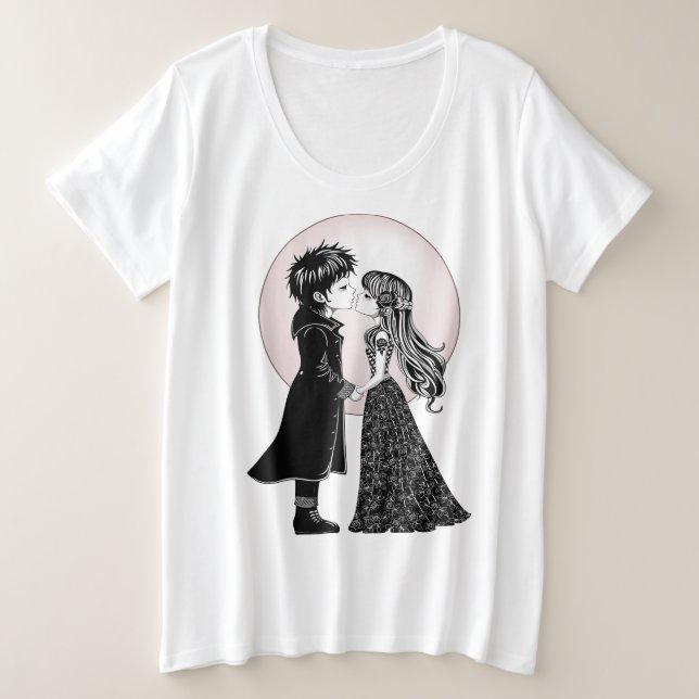 Gothique Emo Enfants Kiss Valentine's Day (Design devant)