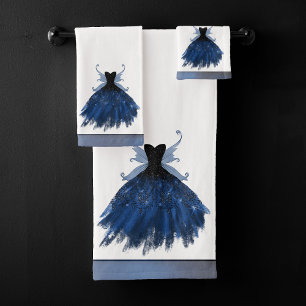 Gothique Fairy Navy Gown Fleur bleue de Cobalt p