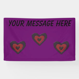 Gothique Fondre Amour Coeur Bannière personnalisée