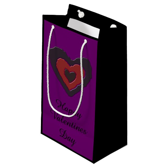 Gothique Fondre Amour Coeur Personnalisé Sac Cadea (Devant Angle)