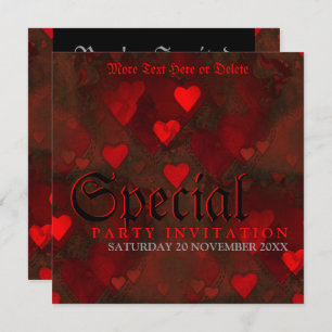 Gothique Grunge Passion Special Party Invitation