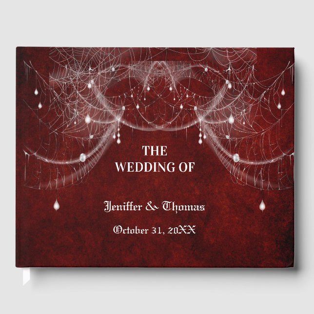 Gothique Halloween mariage livre d'invité (Recto)