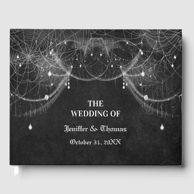 Gothique Halloween mariage livre d'invité (Recto)