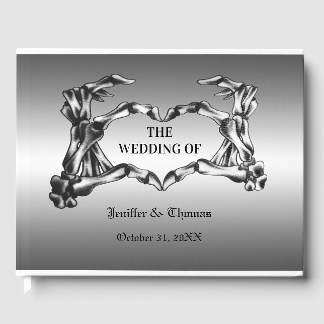 Gothique Halloween mariage livre d'invité (Recto)