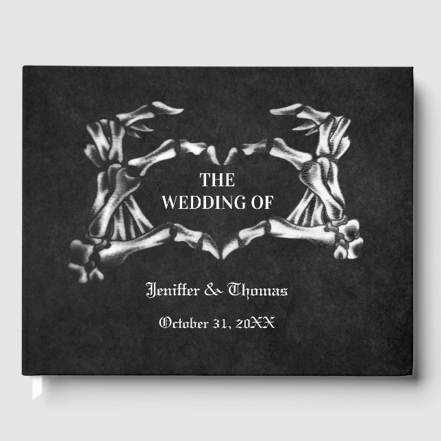 Gothique Halloween mariage livre d'invité (Recto)