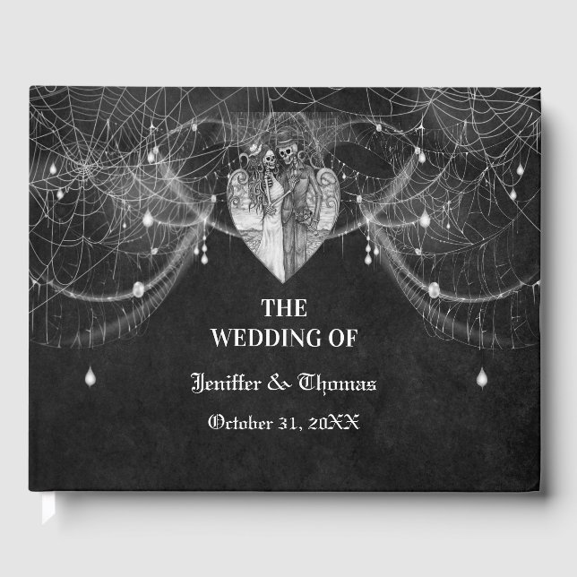 Gothique Halloween mariage livre d'invité (Recto)