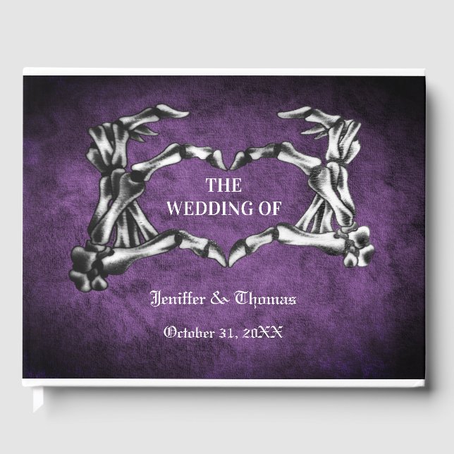 Gothique Halloween mariage livre d'invité (Recto)