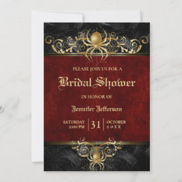 Gothique Halloween Nuptiale Douche Invitation