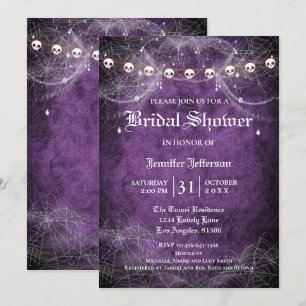 Gothique Halloween Nuptiale Douche Invitation