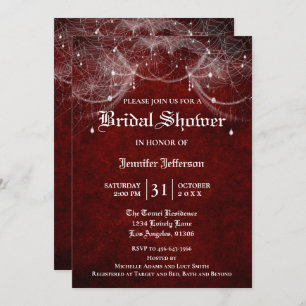 Gothique Halloween Nuptiale Douche Invitation