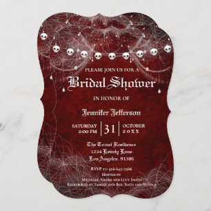 Gothique Halloween Nuptiale Douche Invitation