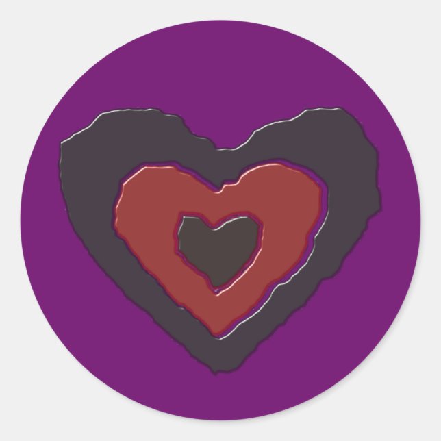Gothique Melting Love Coeur Stickers (Devant)