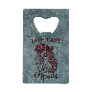 Gothique Pirate Skull Femme Vivre Fast Die Jolie