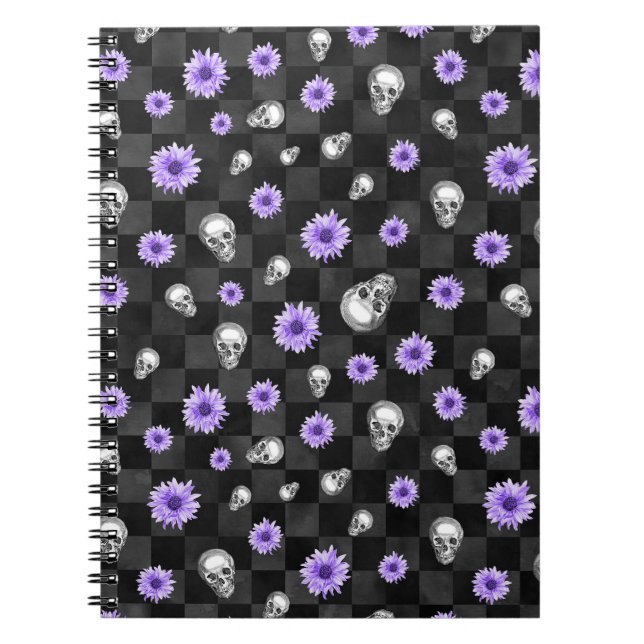 Gothique Purple Floral Note livre (Devant)