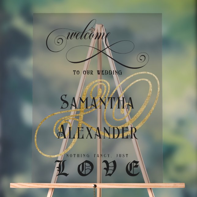 Gothique Rien De Fancy Just Love Mariage Welcome (Neutre)