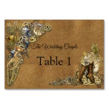 Gothique - Steampunk Mariage sur cartes de table e