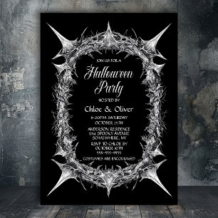 Gothique Thorns Invitation de la fête d'Halloween