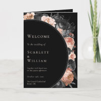 Gothique Vintage Black Blush Programme de mariage