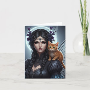 Gothische Elfen-Portraitkarte Feiertagskarte